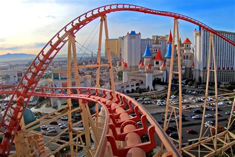 Indoor roller coaster las vegas  It features back-to-back vertical loops and a double corkscrew, and ends with a helix inside an artificial mountain